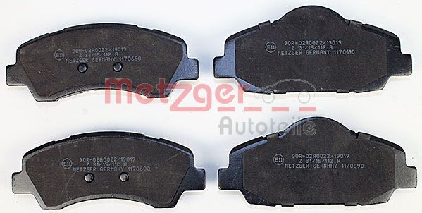 METZGER 1170690 Bremsbelagsatz, Scheibenbremse